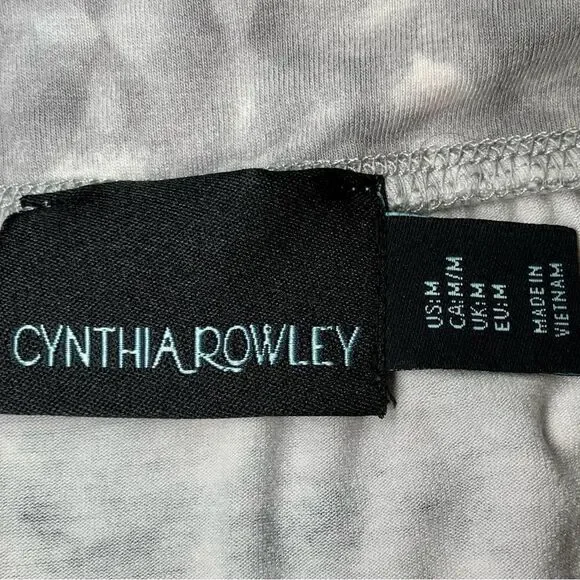 Cynthia Rowley Tie Die Knit Maxi Skirt in Grey/White Women’s M - Picture 3 of 4